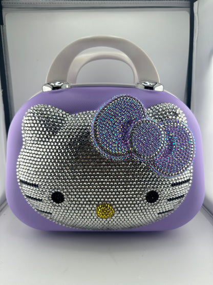 Bling Purple Hello Kitty Carry On Case