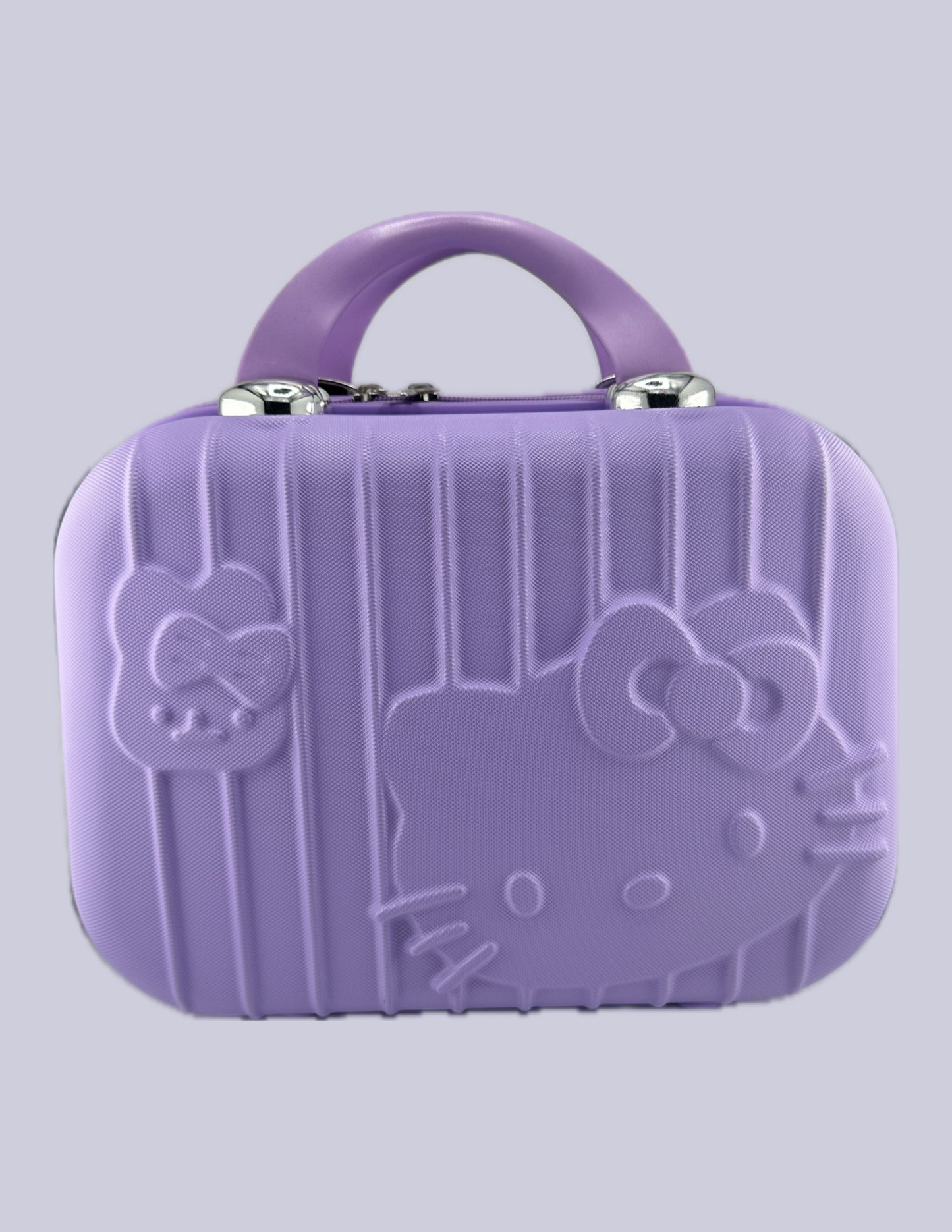 Hello Kitty purple stripe hard shell makeup case