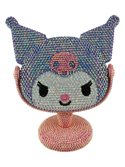 Dani’s Boutique Kuromi Purple and Pink Vanity Stand Mirror- Bling