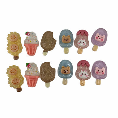 Popsicle Dessert Resin Charms 12 Pieces