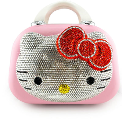 Hello Kitty Rhinestone Bling Travel Case- Pink with Red Bow