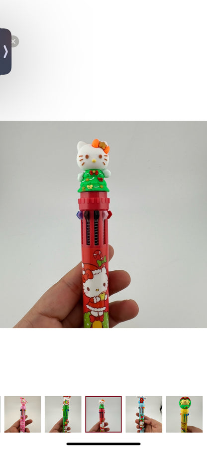 Kitty Christmas Multi Click Pens