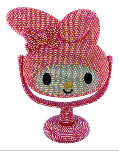 My Melody Pink Bow Bling Mirror with stand