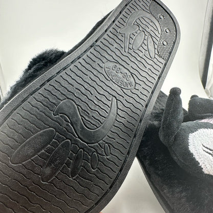 Kuromi Black Slipper Sandals- Fuzzy Plush