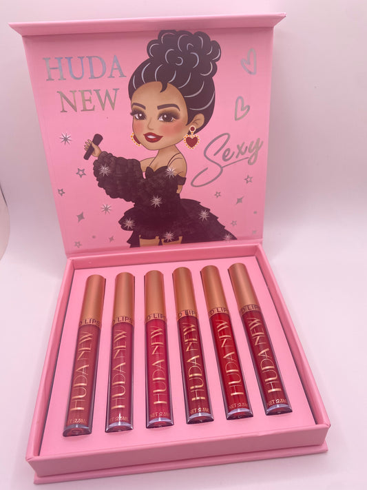 Selena 6 Pack Matte Liquid Lipstick set with box