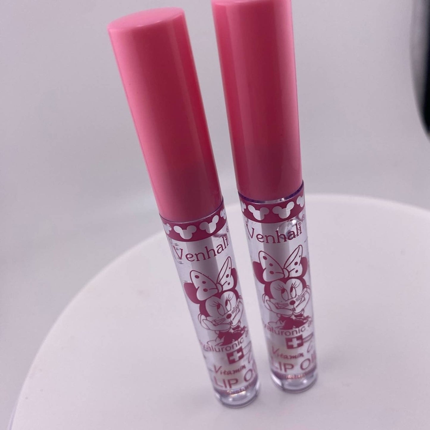 Minnie Mouse 2 Pack! Clear Lip Oil with Hyaluronic Acid- New