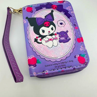 Kuromi Purple Wristlet Wallet with zipper