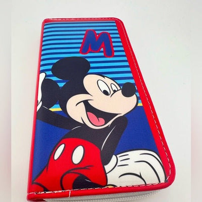 Mouse Red and Blue Zipper Wallet New