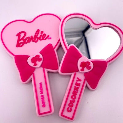 Barbie Mini Mirror 2 Pack- Silicone Handle Pink