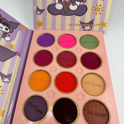 Mini Queen Kuromi Colorful Eyeshadow palette- 12 colors!