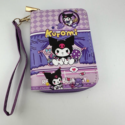 Kuromi Purple Mini Wallet With strap- New